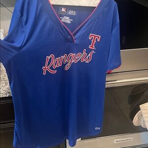 Majestic Blue and Red Rangers Jersey